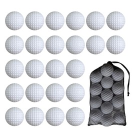 HHLZM 24 Pack Foam Golf Practice Balls,Practice Golf Balls for Backyard,Realistic Feel and Limited Flight Soft Golf Balls for Indoor or Outdoor Training,White