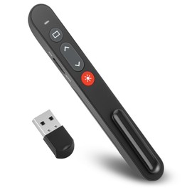 Wireless Presenter - KKMOL Präsentationsfernbedienung, Powerpoint Fernbedienung, Pointer für Präsentationen, USB Presenter für PPT/Windows XP/7/8/10/Mac OS/Linux