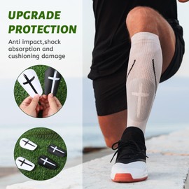 2 Pairs Mini Shin Guards Soccer Kids 10-12,Black White Cross Small Soccer Shin Guards for All Ages,3.9x2.3 Inch Extra Small Protective Equipment Shin Guards Kids Teenagers Adults Sports