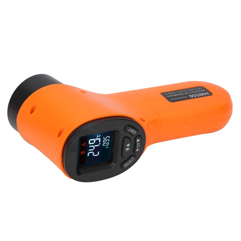 Temperature Measuring Gun NonContact Infrared Portable Handheld Thermometer HW550(Orange )