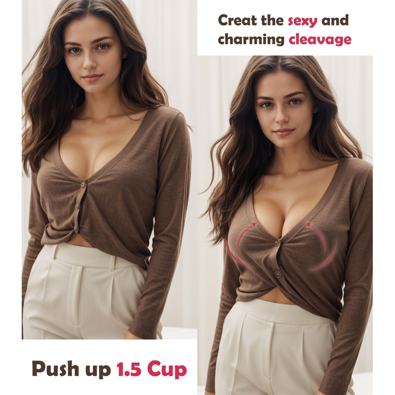 Exclare Women's Push Up Underwire Strapless Multiway Thick Padded Underwire