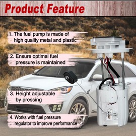 31110-C6200 Fuel Pump Assembly with Sending Unit Compatible with Kia Sorento 2.0L L4 - Gas, 2.4L L4 - Gas, 3.3L V6 - Gas 2016-2018#Replaces 31110-C6200, 31120-C6200, 31120-C6250, DFG2311, 94460-C5000