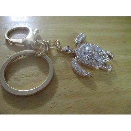 Mint Beautiful White Rhinestone Turtle Keychain/Purse Charms-NWT