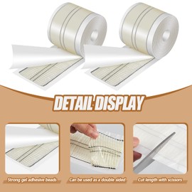 Frienda 2 Pcs Carpet Seam Tape 4 Inch x 30 ft Roll Double Sided Rug Tape no Iron Required for DIY Carpet Joining, Tapestries, Floor Leather