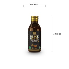 Black Seed Oil, Pure Virgin Black Cumin Seed Oil (Nigella Sativa) Kalonji, Cold Pressed, Unrefined, Thymoquinone, Vegan Friendly, Non GMO, Liquid 60ml