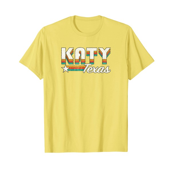 KATY TX Retro Regenbogen Design T-Shirt