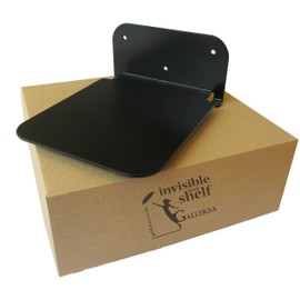 Galleksa Invisible Concealed Floating Metal Bookshelf Bookcase Wall Mounted Storage for Home Room Creative Decoration Book Display (1 - Pack, Black)