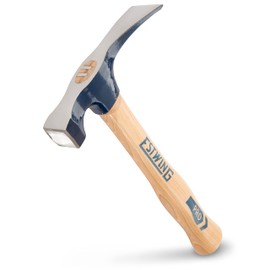 ESTWING Bricklayer's/Mason's Hammer - 21 oz Masonry Tool with Forged Steel Head & Hickory Wood Handle - EW6-21BL