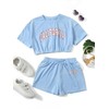 SHENHE - Conjunto de 2 piezas de playera corta y