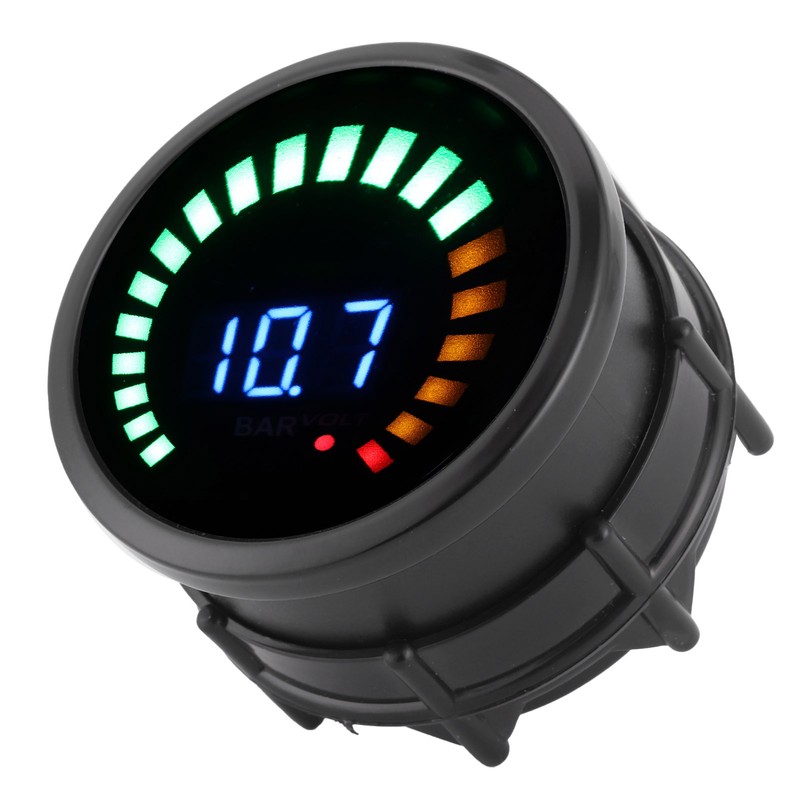 2in Car Voltmeter with LED Digital Display Vacuum Pressure Gauge