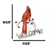 Rustic Country Red Cardinal Bird Perching On Branch Welcome Sign