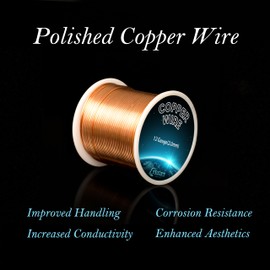 99.9% Pure 12 Gauge Copper Wire for Jewelry Making, 1 Pound Copper Wire for Art Crafts Design,Electroculture, Soft Copper Wire