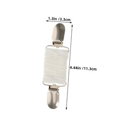 Baluue 3pcs Elastic Waist Cinch Clips Resilient Lapel Pins for Women Stylish Brooch Accessories White Black and Navy Blue for Travel and Everyday Use Lightweight and Versatile Clothing