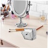 WOONEKY Stylish Wall Mounted Cotton Pad Container with Flip Lid