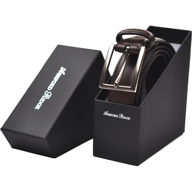 Ashford Ridge Men's 30 mm Leather Belt - 6 Colours,