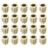 sourcing map 150Pcs Threaded Inserts, M5-0.8x10 Zinc Alloy Hex-Flanged Nut
