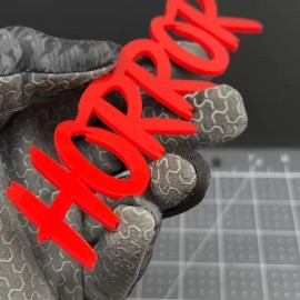 Emblem Badge 1PC HORROR Edition Emblem – 3D Multicolor Acrylic Car Badge Decal Sticker