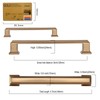 Amerdeco 10 Pack Champagne Bronze Cabinet Pulls - 5 Inch(128mm)