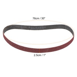 sourcing map 24pcs 1 x 30" Sanding Belts 4pcs Each of 60/80/120/180/240/400 Grit Aluminium Oxide Flush Joint Belt Sander Paper for Metal Woodworking Automotive Repair