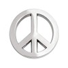 Pinsanity Peace Symbol Lapel Pin, silver, Small