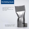 2Pcs Flat Wide Mouth Welding Nozzle, 40mm Stainless Steel Heat