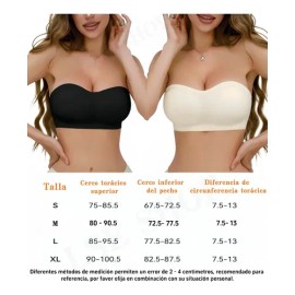 2p Bra Nubra Brasier Strapless Push Up Invisible Sin Tirante                                                                                          