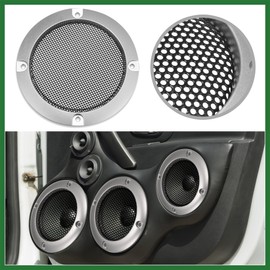 Motoforti 3" Car Speaker Grille Cover Mesh Trims Round Grille Silver Tone Long-lasting