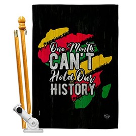 Hold Our History House Flag Set Black Lives Matter BLMCelebrates African Americans Heritage Small Decorative Gift Yard Banner Made In USA 28 X 40