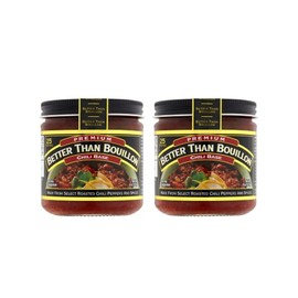 Better Than Bouillon Chili Base, Made from Select Roasted Chili Peppers & Spices, Blendable Base for Added Flavor, 8-Ounce Jar (Pack of 2)