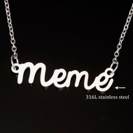 AHAETH Meme Grandma Gifts Necklace for Women Best Meme ever Mothers Day Happy Meme Stuff Meme Necklace