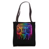Dripping Paint Boombox Old School 80s Music Hip Hop Tote