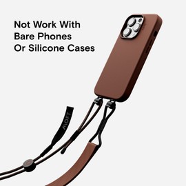 MOFT Phone Lanyard, Universal Adjustable Detachable Crossbody Long Lanyard with Phone Patch, Compatible with Most Smartphones, Sienna Brown