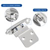 sourcing map 3/8" Cabinet Kitchen Inset Hinges, 12Pcs Self Closing