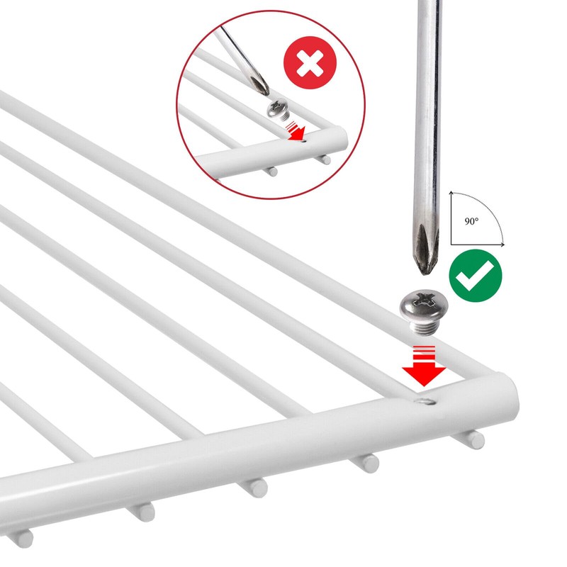 SPARES2GO Fridge Shelf compatible with Diplomat Refrigerator Freezer Adjustable White