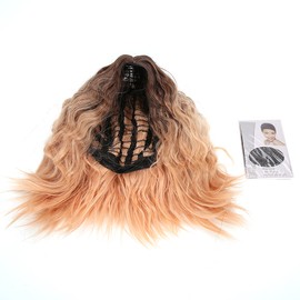 Curly Wavy Wigs Women Female Synthetic Hair Middle Part Wigs for Party Cosplay