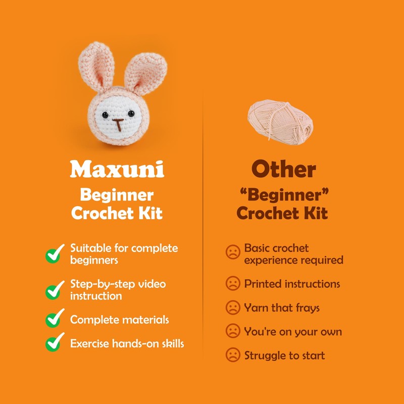 Maxuni Crochet Kit for Beginners, Crochet Kits for Kids and