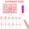 JSRQT Pack of 360 Artificial Nails, French Nails, Medium Rectangular
