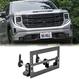 SI For GMC Sierra 1500 2500HD 3500HD (NO Drill) Front Grille License Plate Bracket