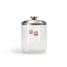 King Arthur Baking Company Glass Sourdough Crock with Lid, 1.5-Quart Capacity