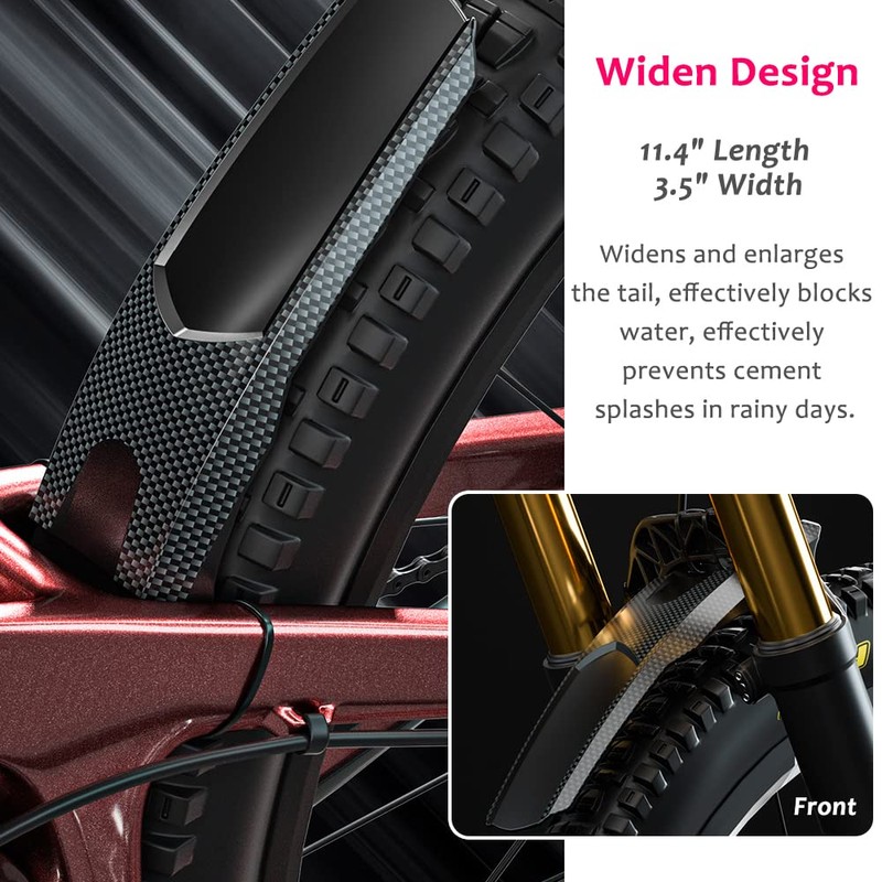 2 PCs Universal Mountain Bike Fender, MTB Bicycle Fenders Rear