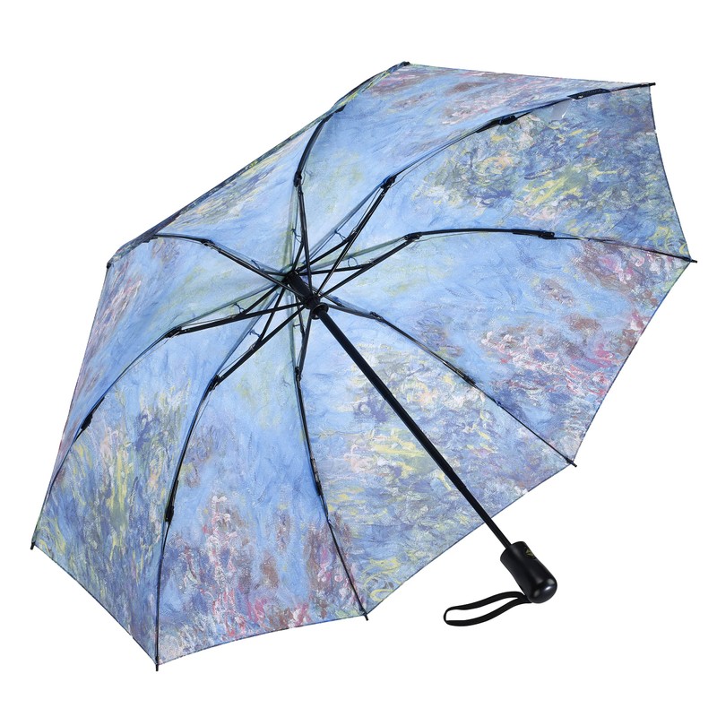 Galleria Monet Wisteria Folding Auto-Open/Close Rain Folding Umbrella