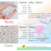 qiipii qiipii 5000PCS 4mm Purple Rose AB Resin Rhinestones for Crafts Flatback Jelly Rhinestones Bulk SS16 Non-Hotfix Golden Purple AB Stones Diamonds Crystals Gems for Mugs Tumblers Bottles Cups DIY Crafts