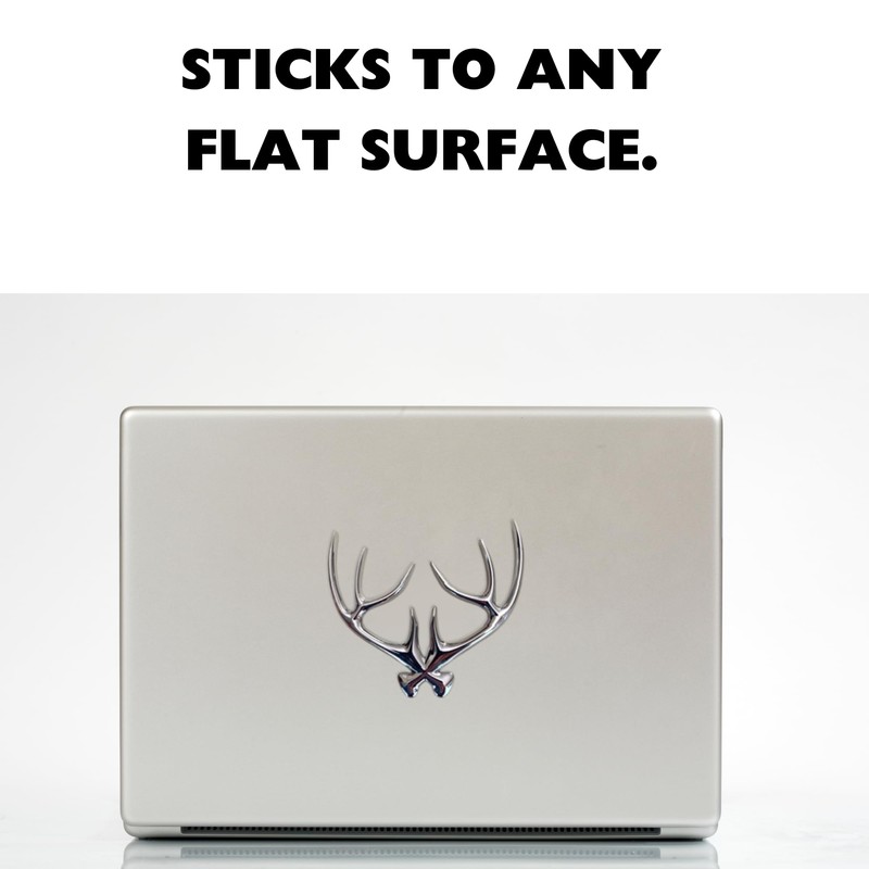 Huge 4.5" Deer Antler Car Emblem for Hunters and Outdoorsmen