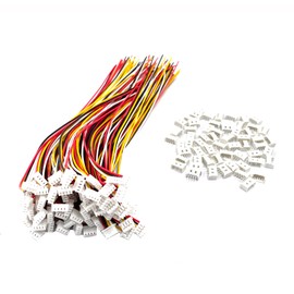 60 Pairs MX 1.25mm Pitch Plug Socket Set, Micro MX JST 1.25mm 4 Pin Male and Female Connector Kit with 28AWG 150mm Cable for PCB Wiring