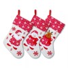 LexiHome Large Christmas Stockings - Set of 3 Polar Fleece
