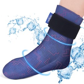Hilph Cold Therapy Sock for Injuries, Reusable Ice Pack Cooling Sock Foot Ice Pack Wrap Hot Cold Therapy Compression Ice Sock for Heel, Ankle, Sore Feet, Plantar Fasciitis, Achilles Tendonitis