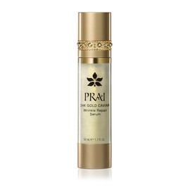 PRAI Beauty 24K Gold Caviar Wrinkle Repair Serum for Face | Anti-Aging Serum with Hyaluronic Acid to Plump and Fill In Wrinkles | Anti-Wrinkle Serum with Vitamin C for Brighter, Firmer Skin | 1.7 Oz