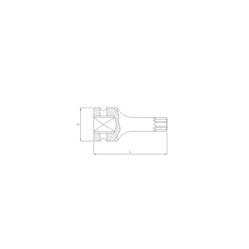 Sonic 86807818 Impact Bit Socket XZN M18, 78 mm, 1/2-inch