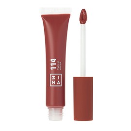 3INA MAKEUP - Vegano - Sin crueldad - El brillo labial 114 - Brillo de labios marrón claro - Efecto espejo - Aspecto brillante - Textura cremosa - Altamente pigmentada - Brillo de labios con varita