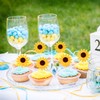 Decoración para cupcakes, diseño de girasol, 60 unidades, decoración para